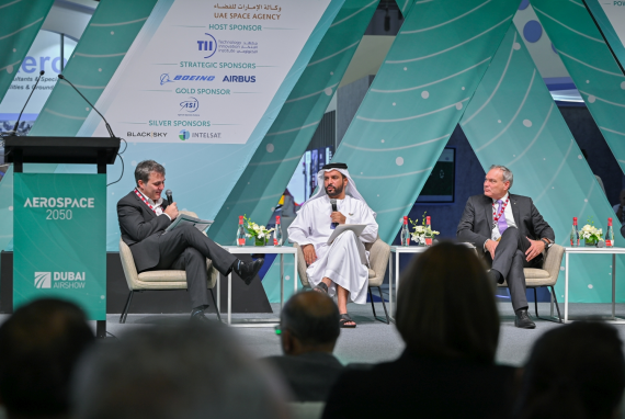 وكالة الإمارات للفضاء تشارك بسلسلة من الحوارات في مؤتمر الطيران والفضاء 2050 على هامش معرض دبي للطيران